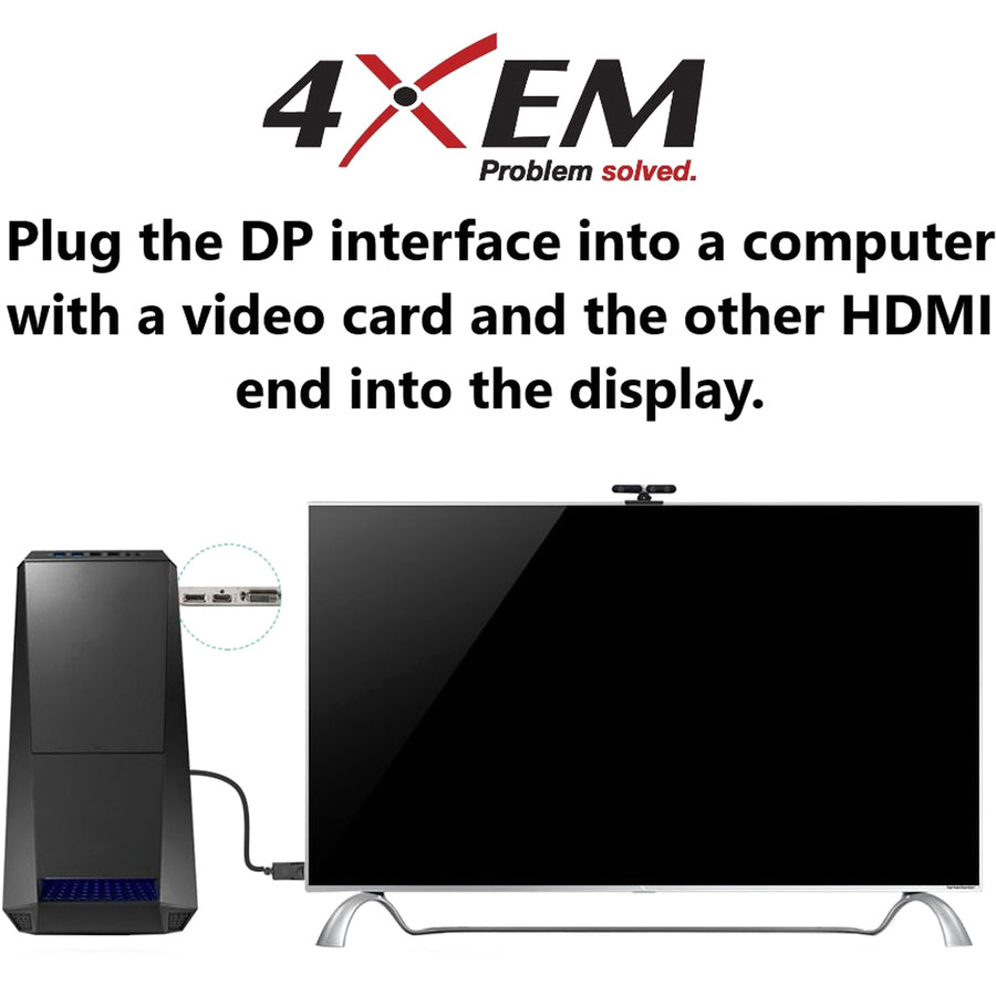 4XEM 4K Displayport to HDMI Adapter 4XDPHDMI4K