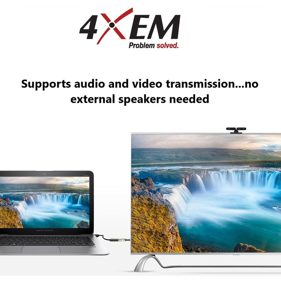 4XEM 4K Displayport to HDMI Cable 3ft 4XDPHDMI3FT4K