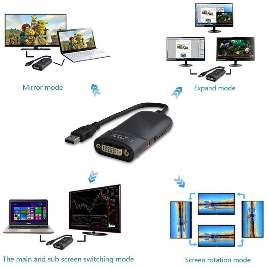 4XEM USB 3.0 to DVI Display Adapter 4XUSB3DVI