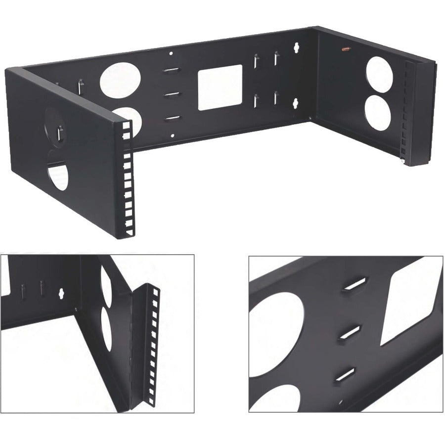 4Xem 2U Wall Mount For Rackmount Equipment, Network Equipment - Black