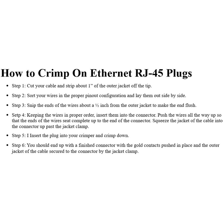 4Xem 50 Pack Cat5E Rj45 Modular Ethernet Plugs For Stranded Or Solid Cat5E Cable