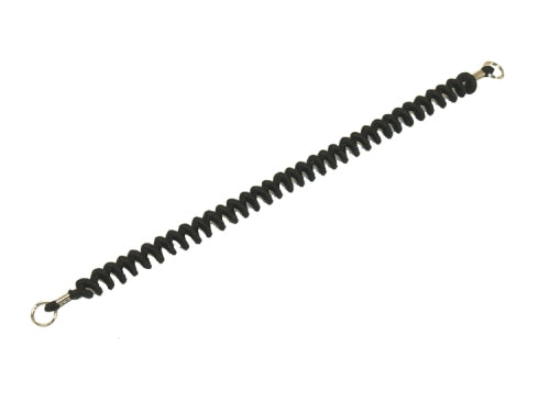4.5" Elastic Coiled Tether with 0.25" Split Rings - extends to over 25"