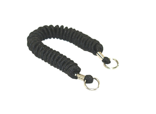 4.5" Elastic Coiled Tether with 0.25" Split Rings - extends to over 25"