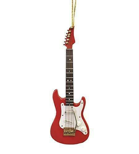 5 Inch Electric Guitar Ornament - Red