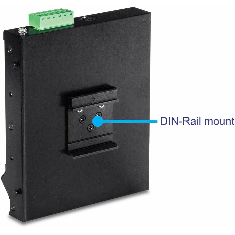 5-Port Industrial Gigabit PoE+ Wall-Mounted Front Access Switch TI-PG50F