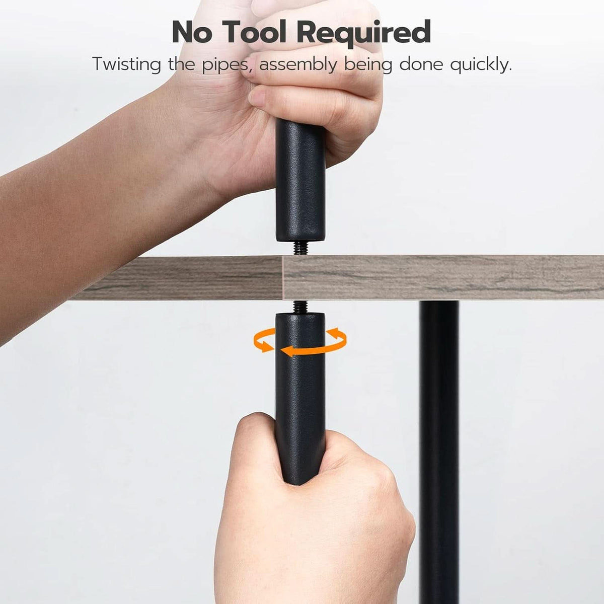5 Tier Corner Shelf Stand Greige and Black No Tool Assembly