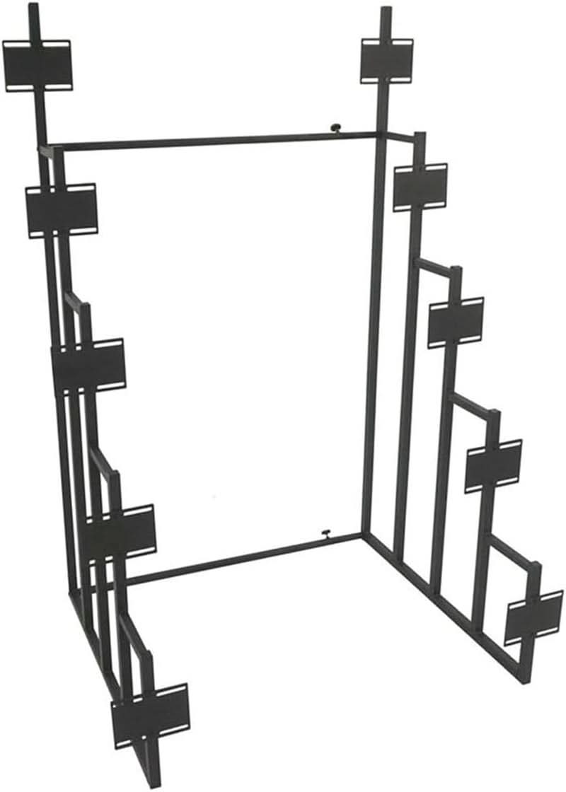 5-Tier Modern Metal Headboard Display Rack in Black