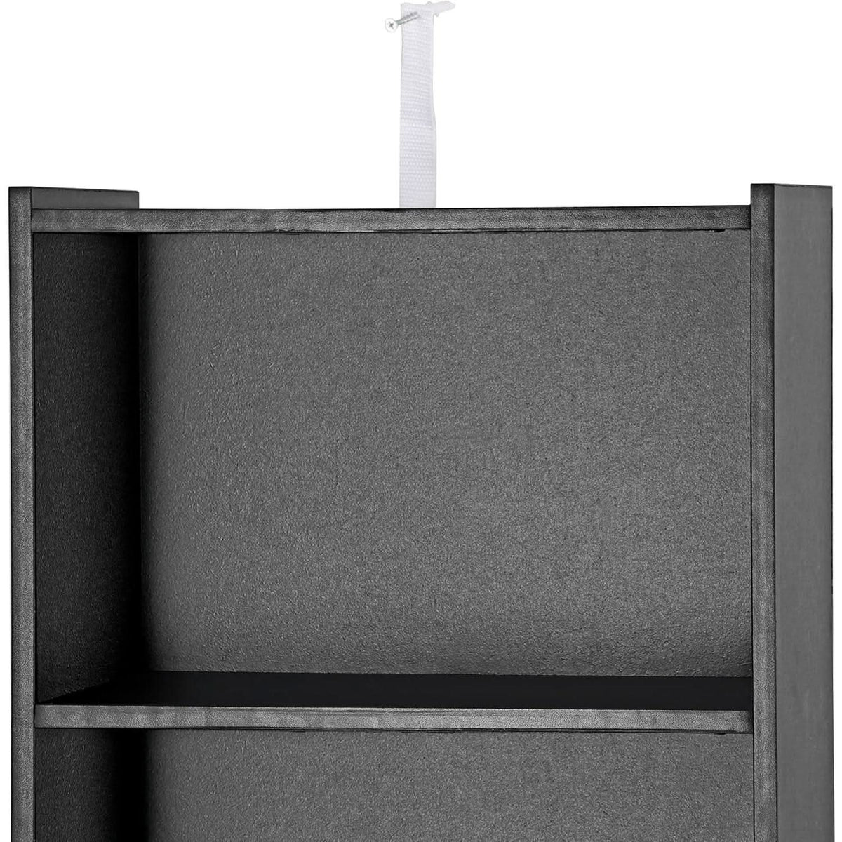 5 Tier Wood Bookcase Freestanding Black Home Office