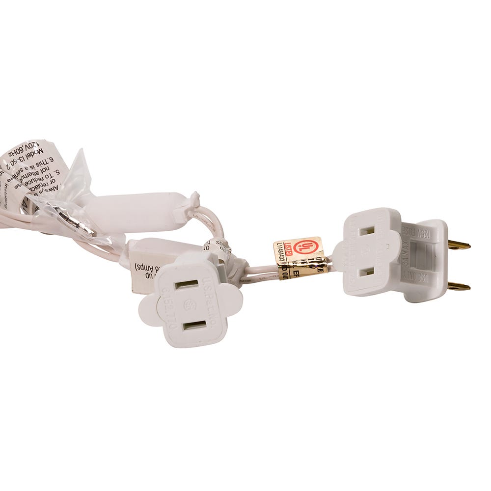 50-Light 5mm Warm White Twinkle LED White Wire Light Set