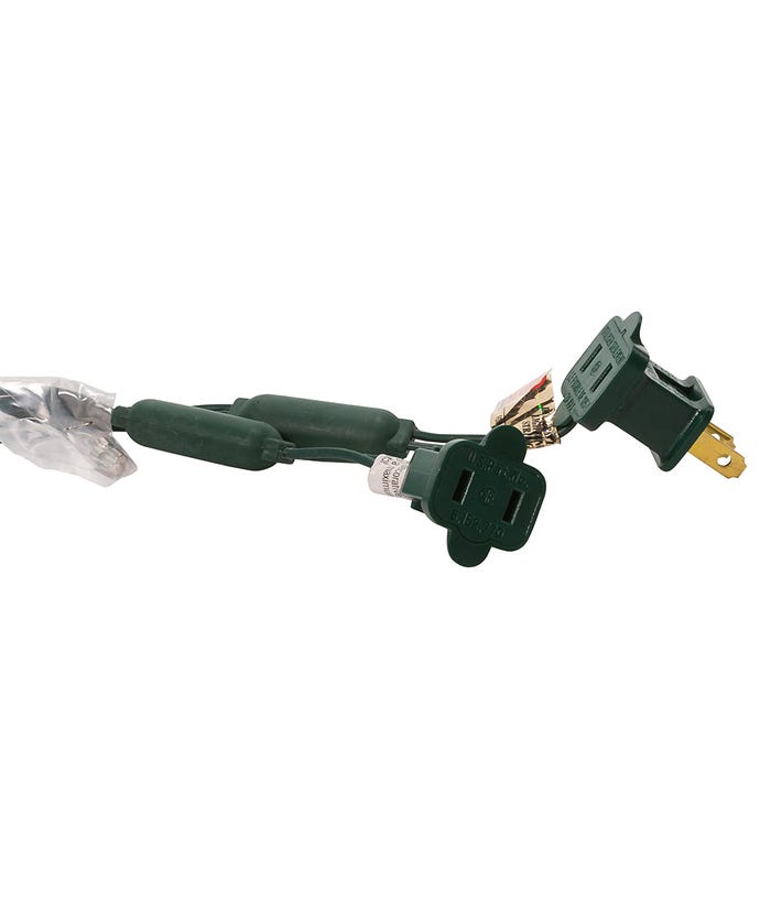 50-Light C3 Diamond Warm White LED Green Wire Light Set