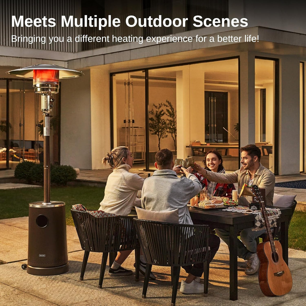 50,000 BTU Outdoor Patio Heater With Table Design Feature
