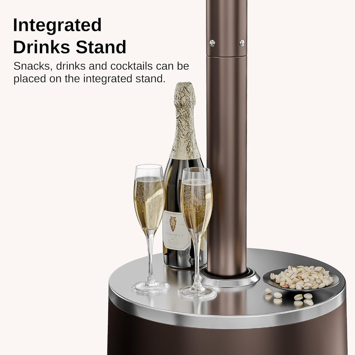 50,000 BTU Outdoor Patio Heater With Table Design Feature