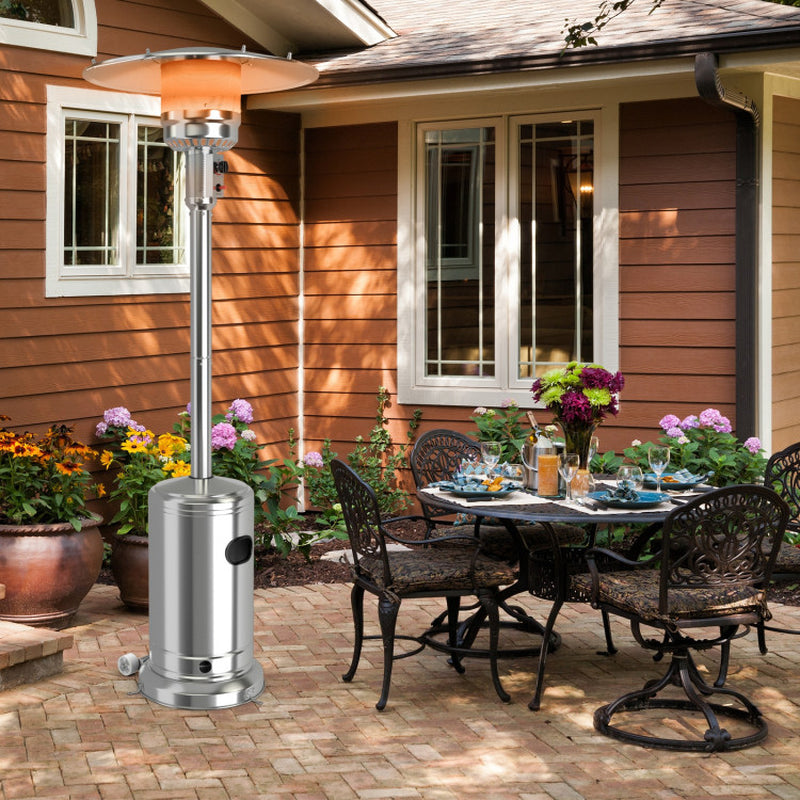50000 BTU Propane Patio Heater Stainless Steel Trip Protection