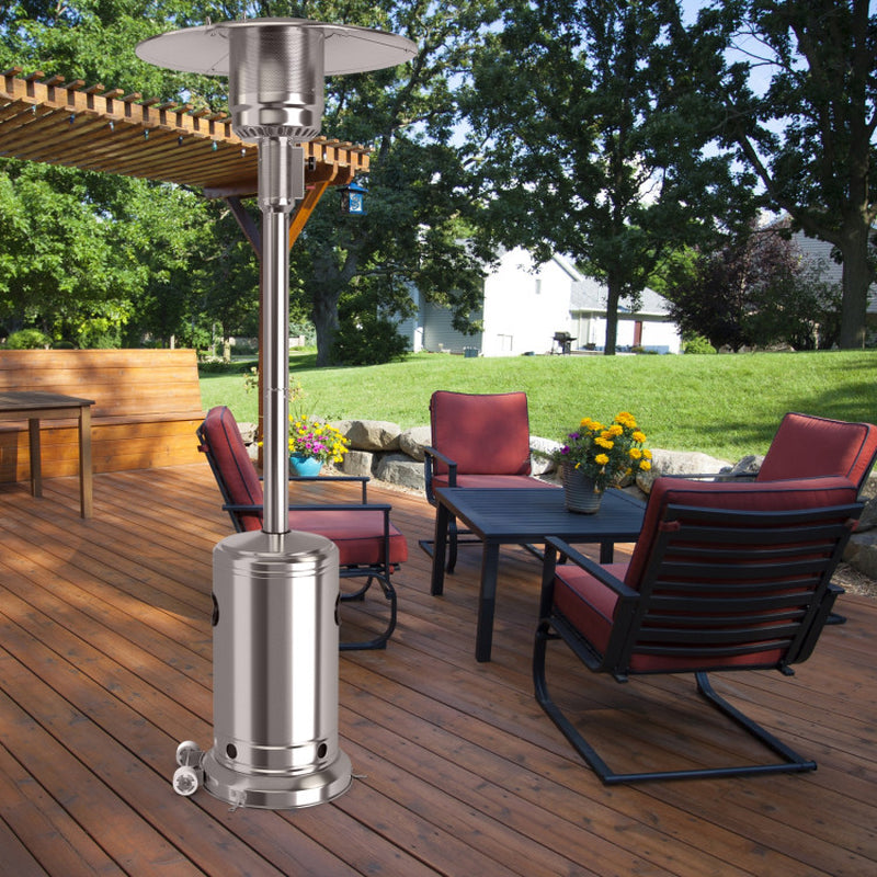 50000 BTU Propane Patio Heater Stainless Steel Trip Protection
