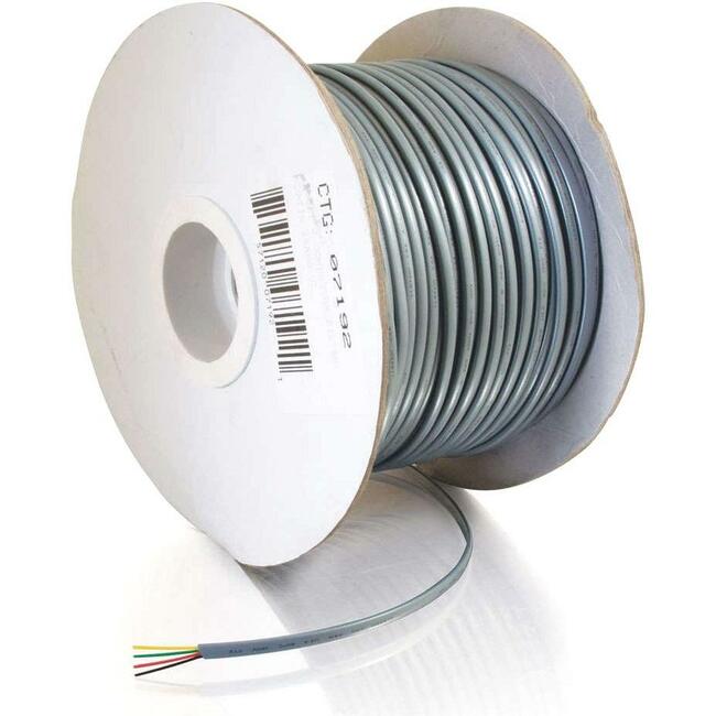 500Ft 28 Awg 4-Conductor Silver Satin Modular Cable Reel