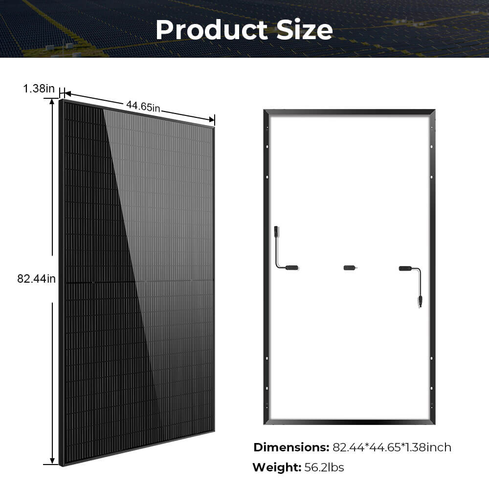 500W MONO BLACK PERC SOLAR PANEL FULL PALLET (32 PANELS) UL 61730 CEC Listed