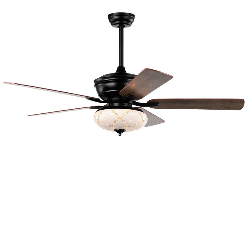 52 Inch Ceiling Fan With 3 Speeds And Reversible Blades
