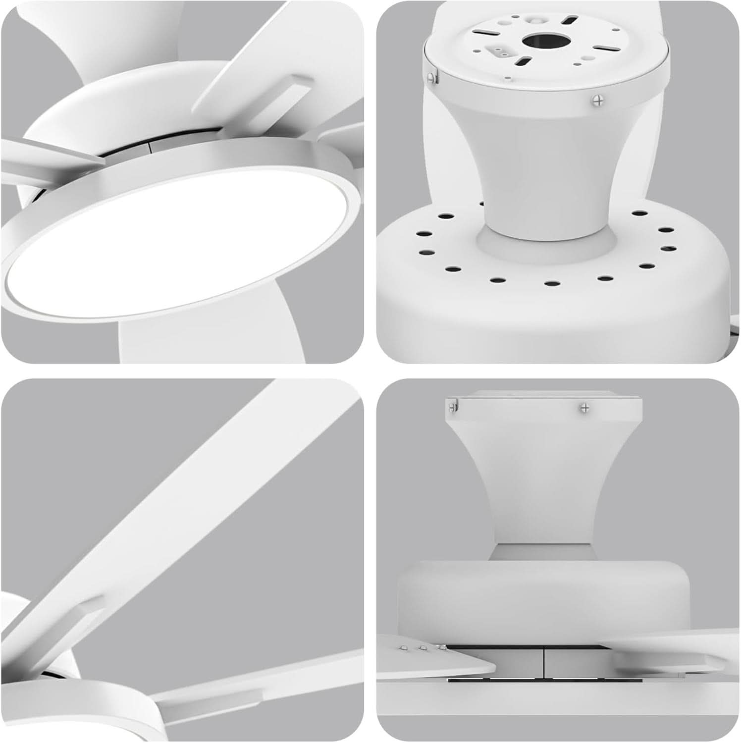 52 Inch Ceiling Fan With Dimmable Lights And Remote