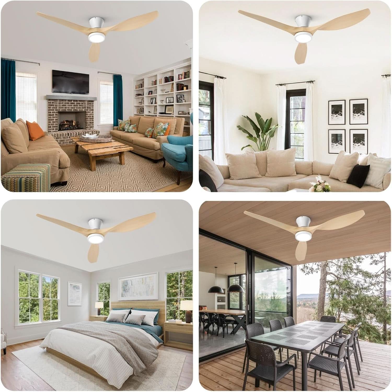 52 Inch Ceiling Fan With Light And Remote Low Profile