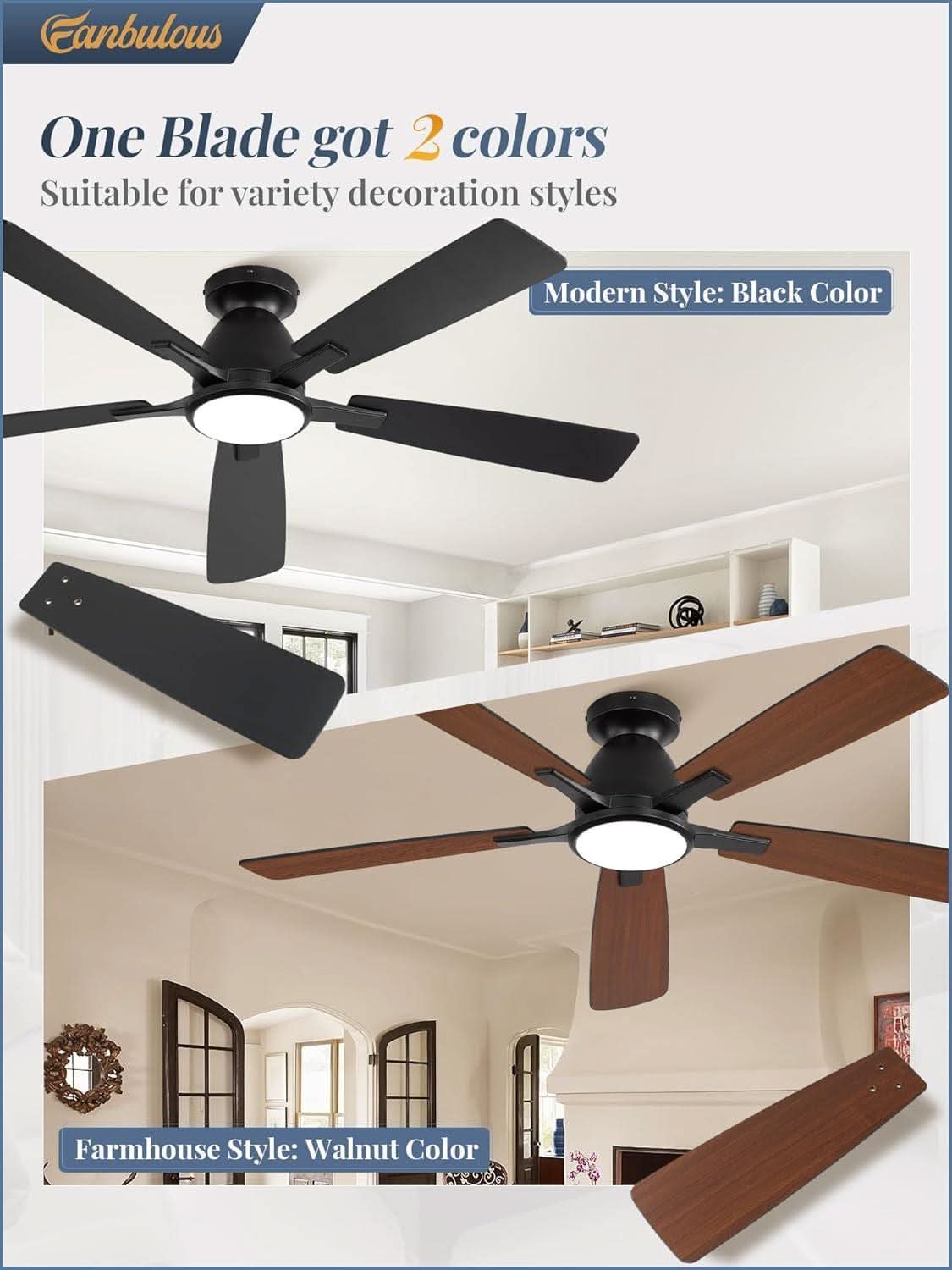 52 Inch Ceiling Fan With Lights Remote App Control