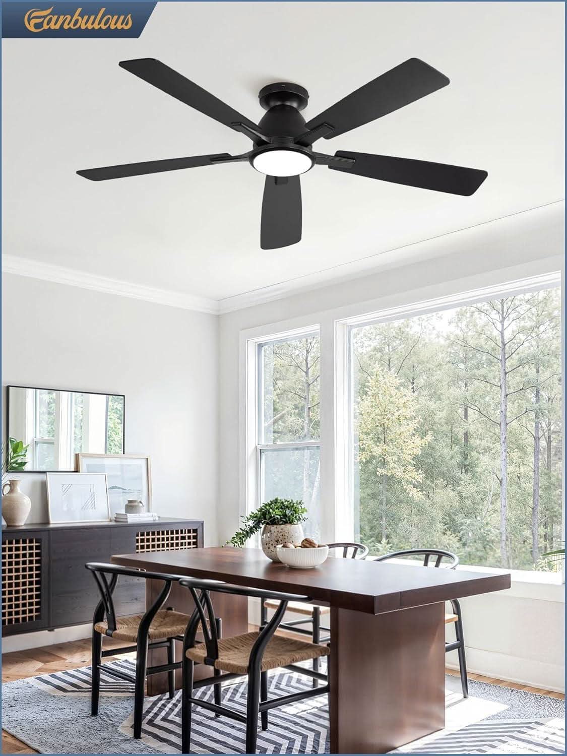 52 Inch Ceiling Fan With Lights Remote App Control
