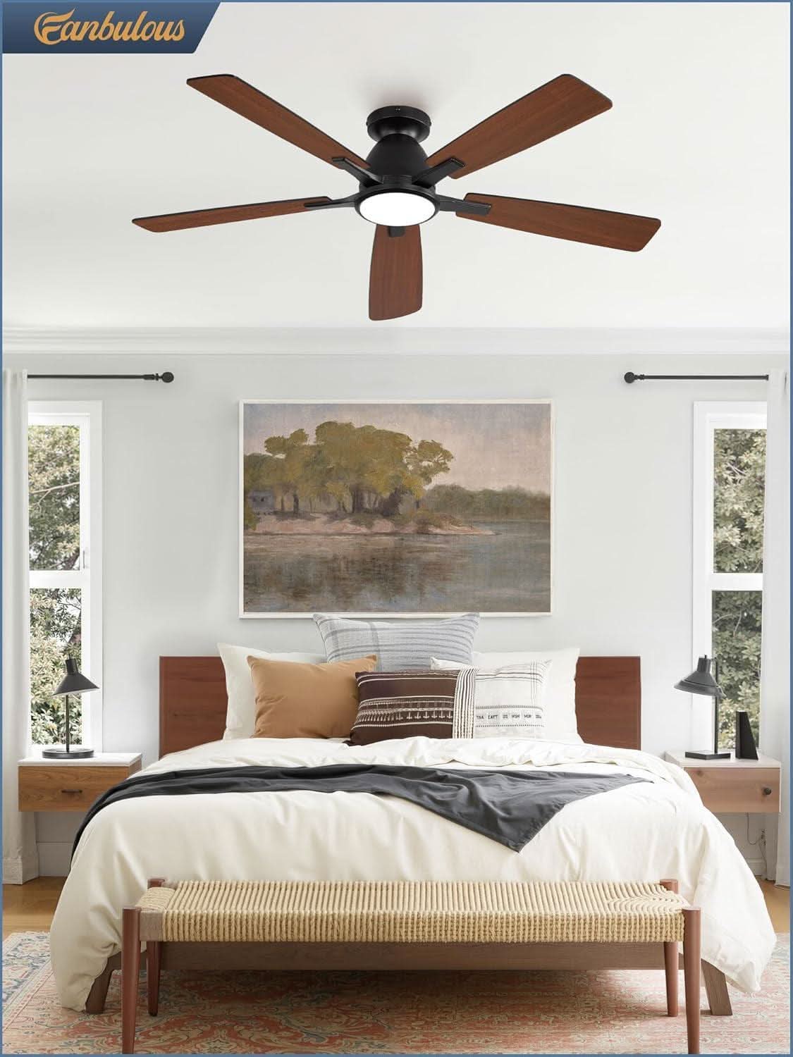52 Inch Ceiling Fan With Lights Remote App Control