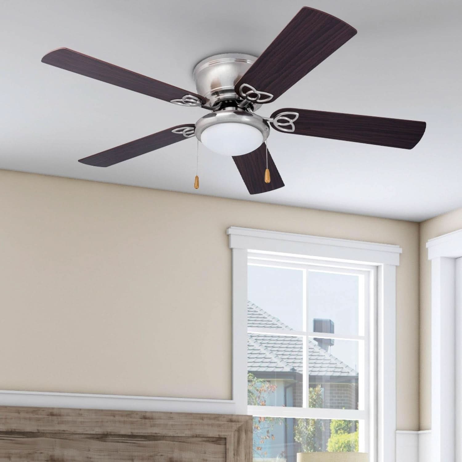 52 Inch Energy Efficient Ceiling Fan LED Lighting Remote