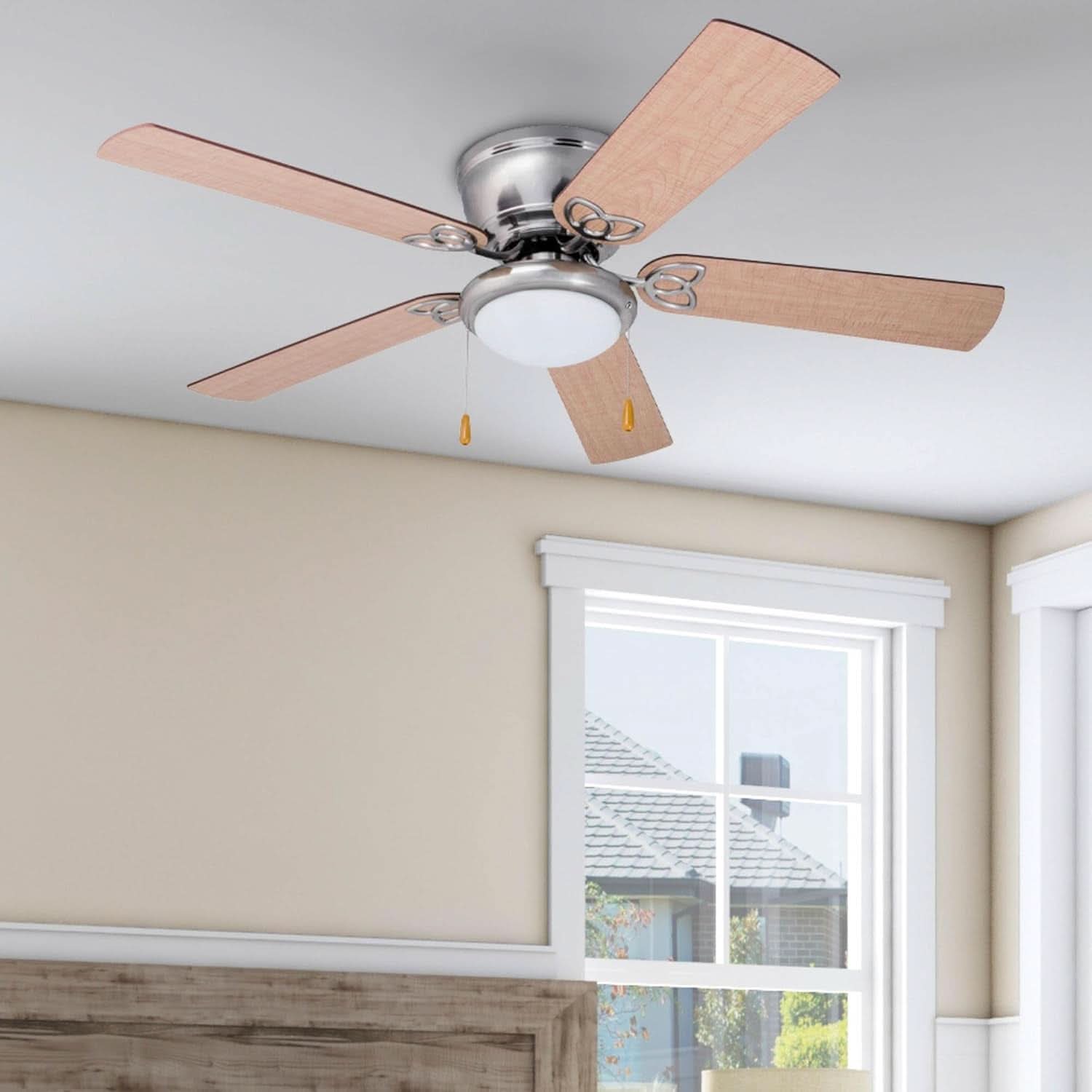 52 Inch Energy Efficient Ceiling Fan LED Lighting Remote