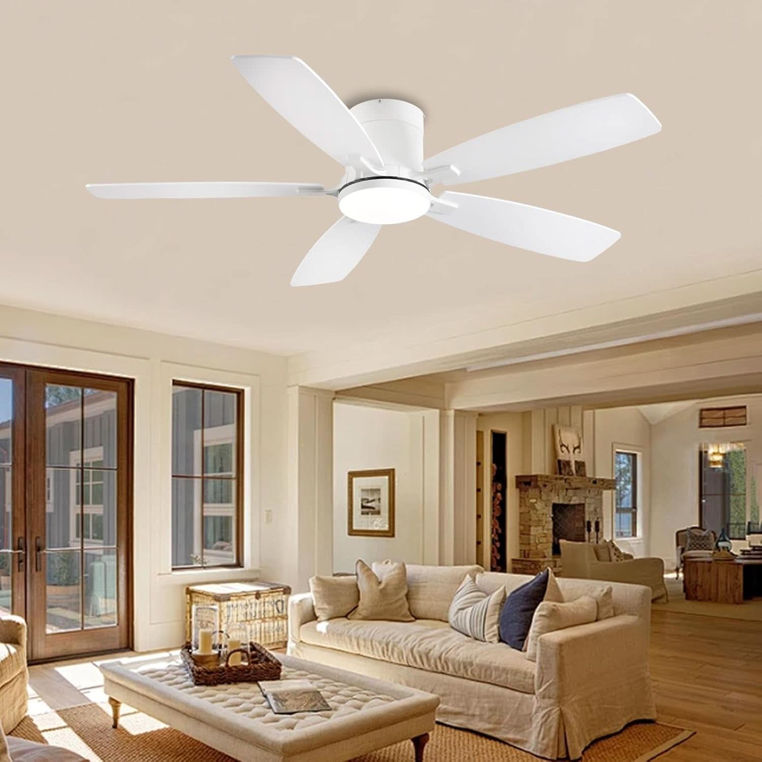 52 Inch Energy Efficient Ceiling Fan With Remote Control