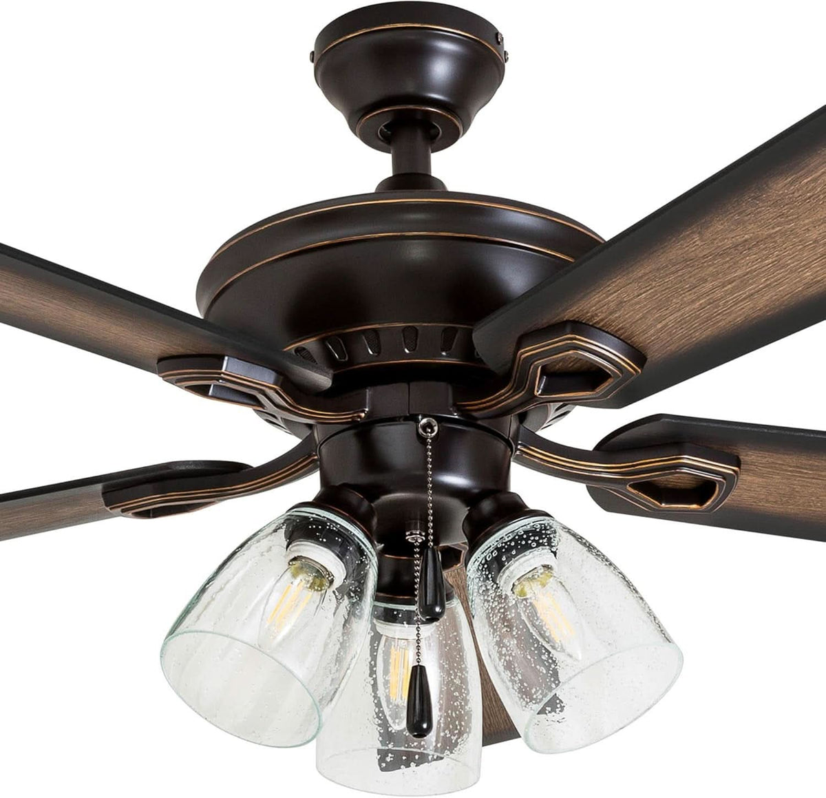 52 Inch Farmhouse LED Ceiling Fan Oil Rubbed Bronze