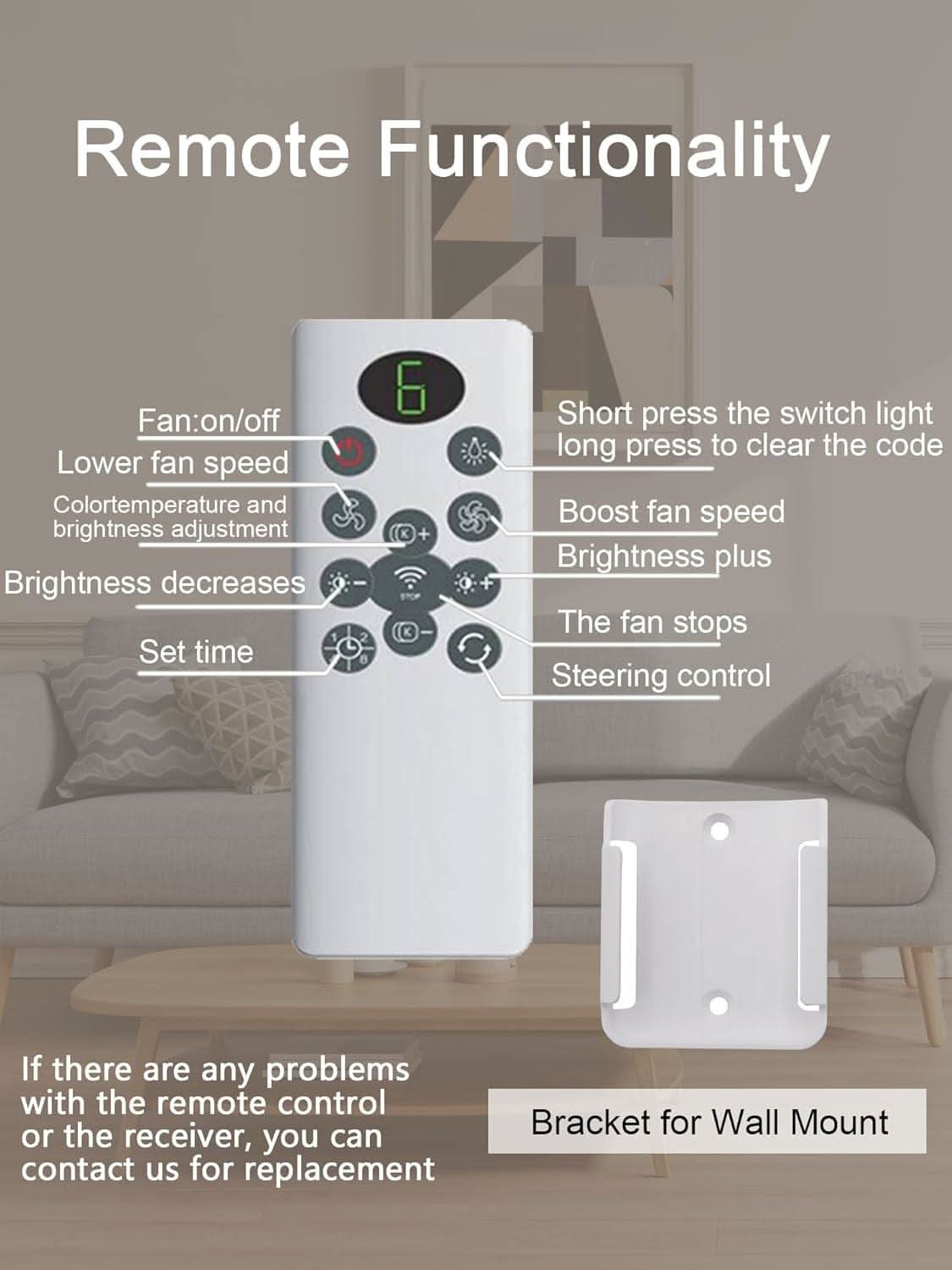 52 Inch Flush Mount Ceiling Fan Remote App Control