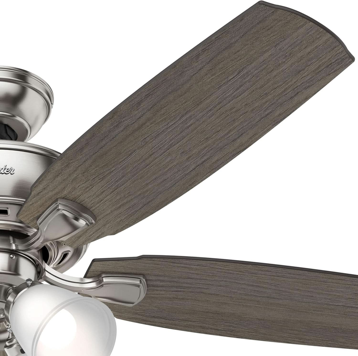 52 Inch Indoor Ceiling Fan With LED Lighting Brushed Nickel