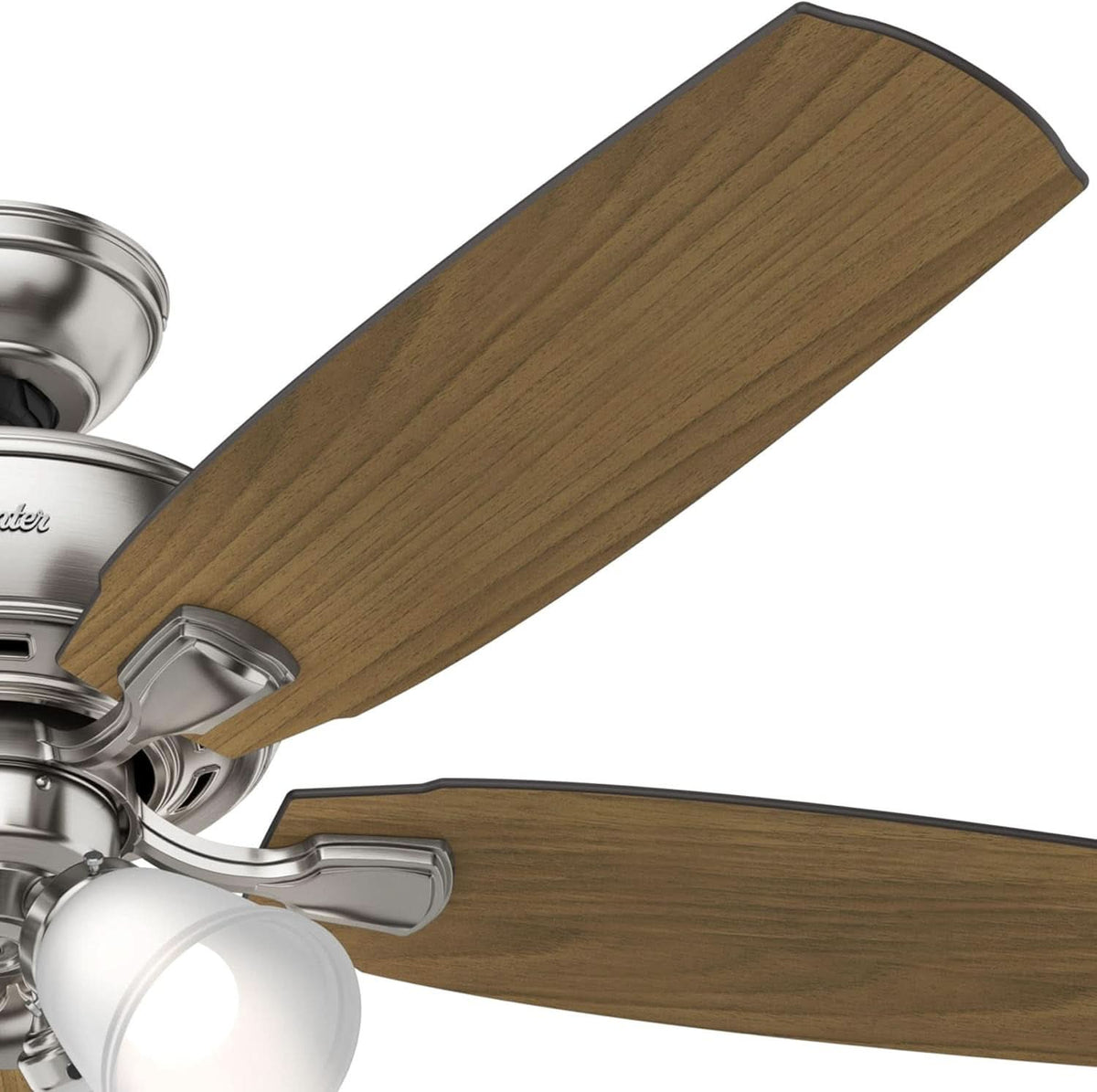 52 Inch Indoor Ceiling Fan With LED Lighting Brushed Nickel