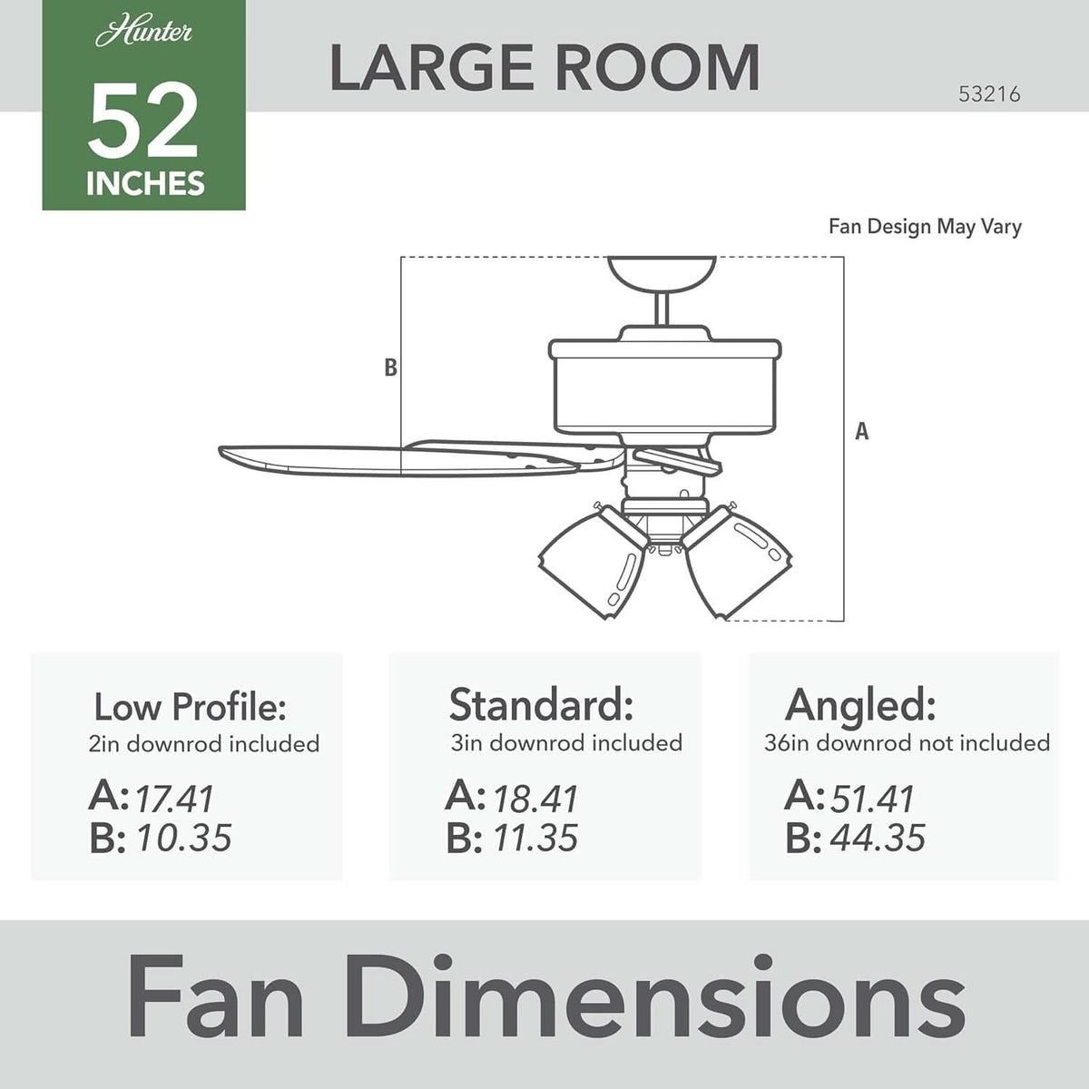 52 Inch Indoor Ceiling Fan With LED Lighting Brushed Nickel