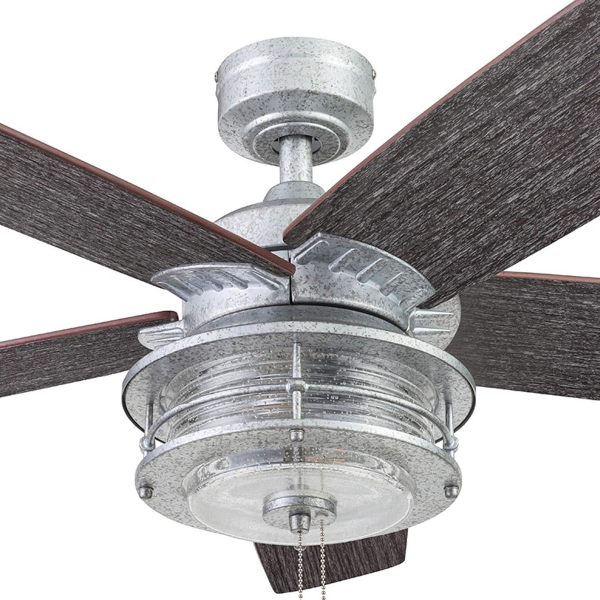 52 Inch Indoor Outdoor Ceiling Fan LED Light Dual Mount