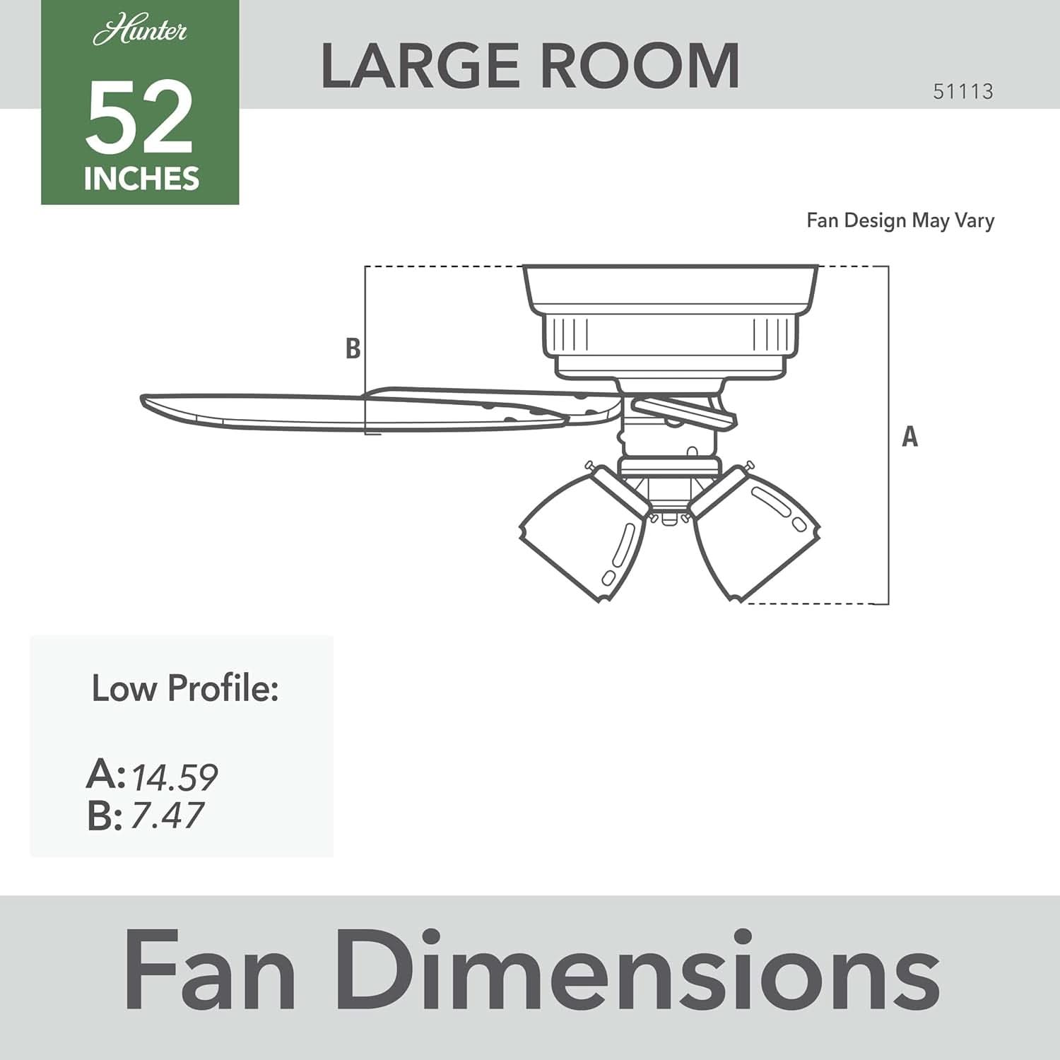52 Inch Matte Silver LED Ceiling Fan With Integrated Light