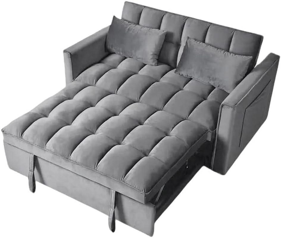 54 Inches Convertible Sofa Bed With Adjustable Backrest