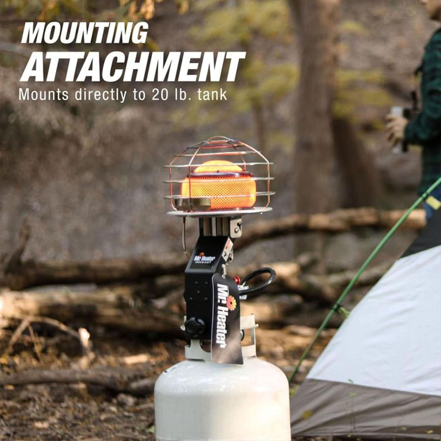540-Degree Tank-Top Radiant Propane Heater 45,000 BTU Chrome