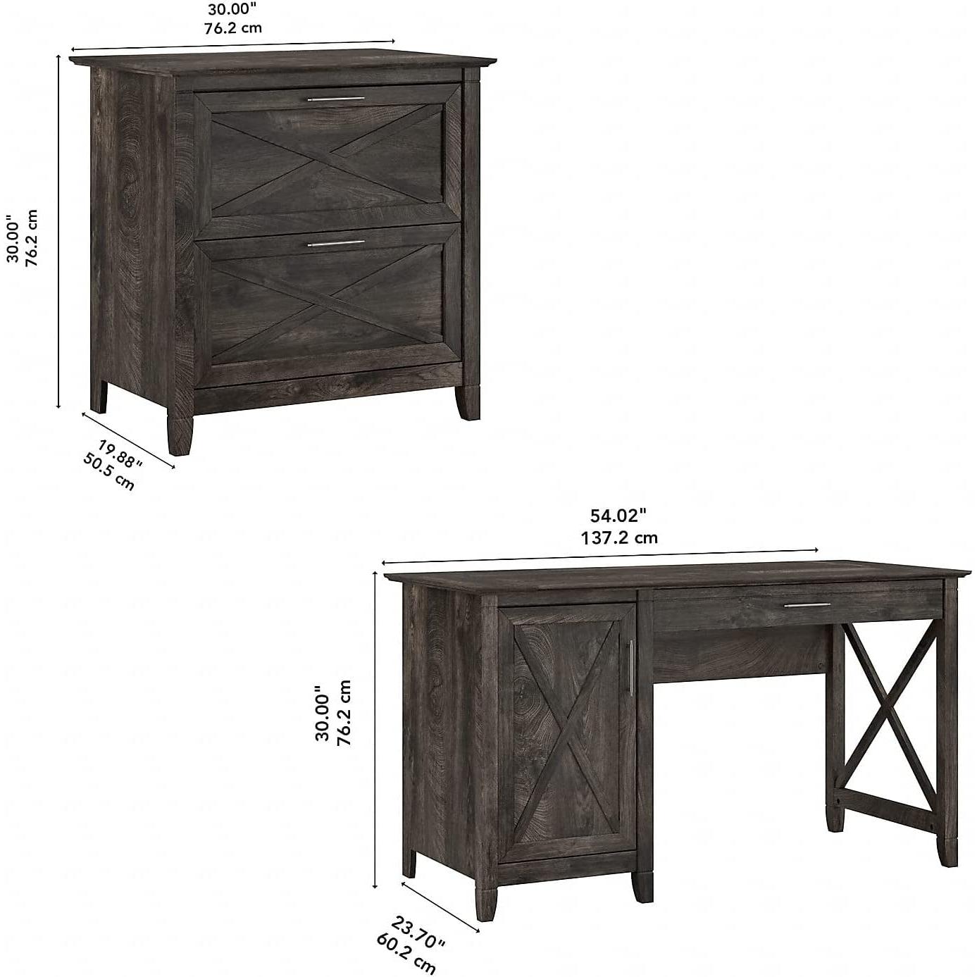 54W Computer Desk With Keyboard Tray For Home Office