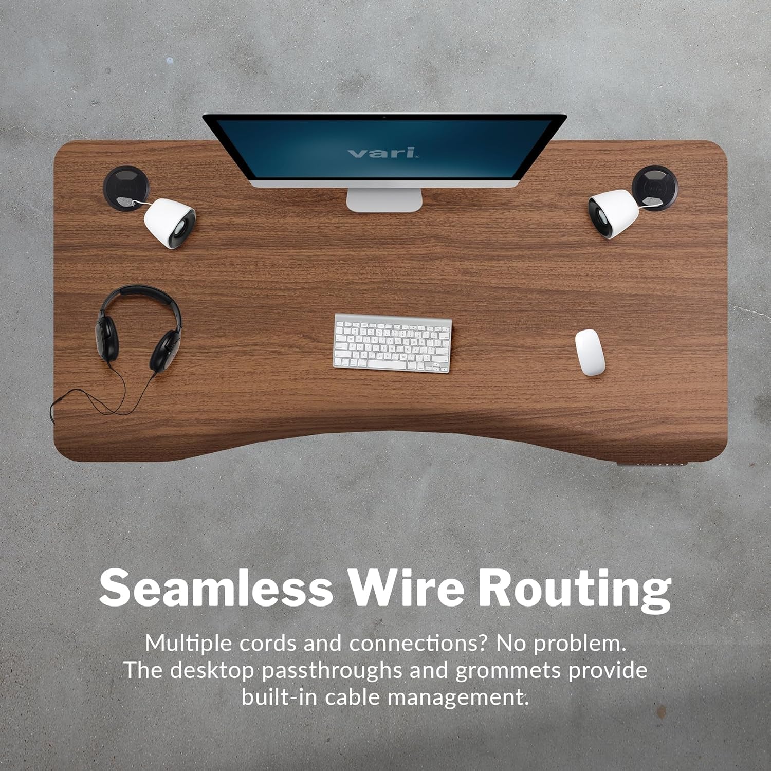 54x26 Walnut Electric Standing Desk Memory Settings
