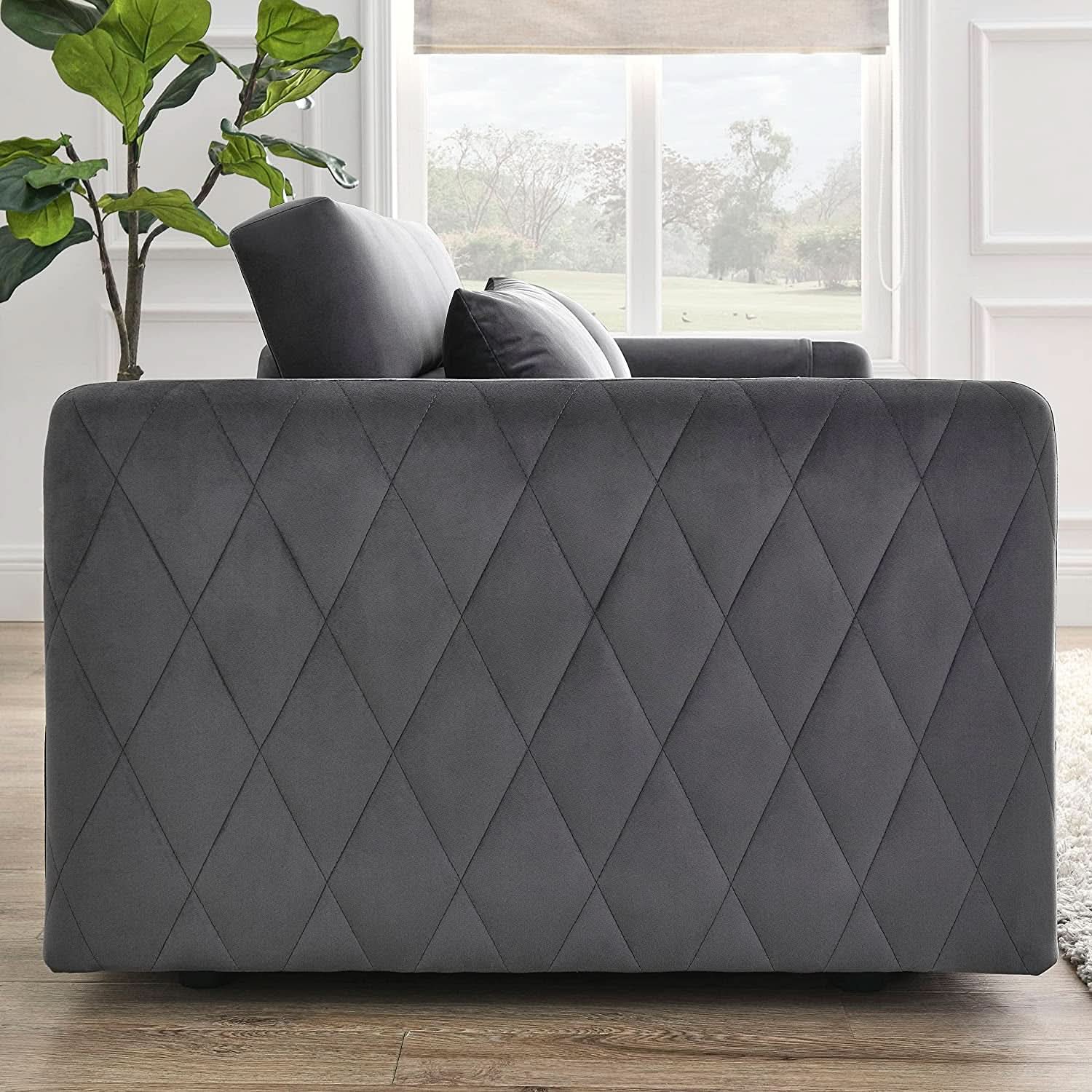 55 Inch Convertible Sofa Bed With Adjustable Backrest