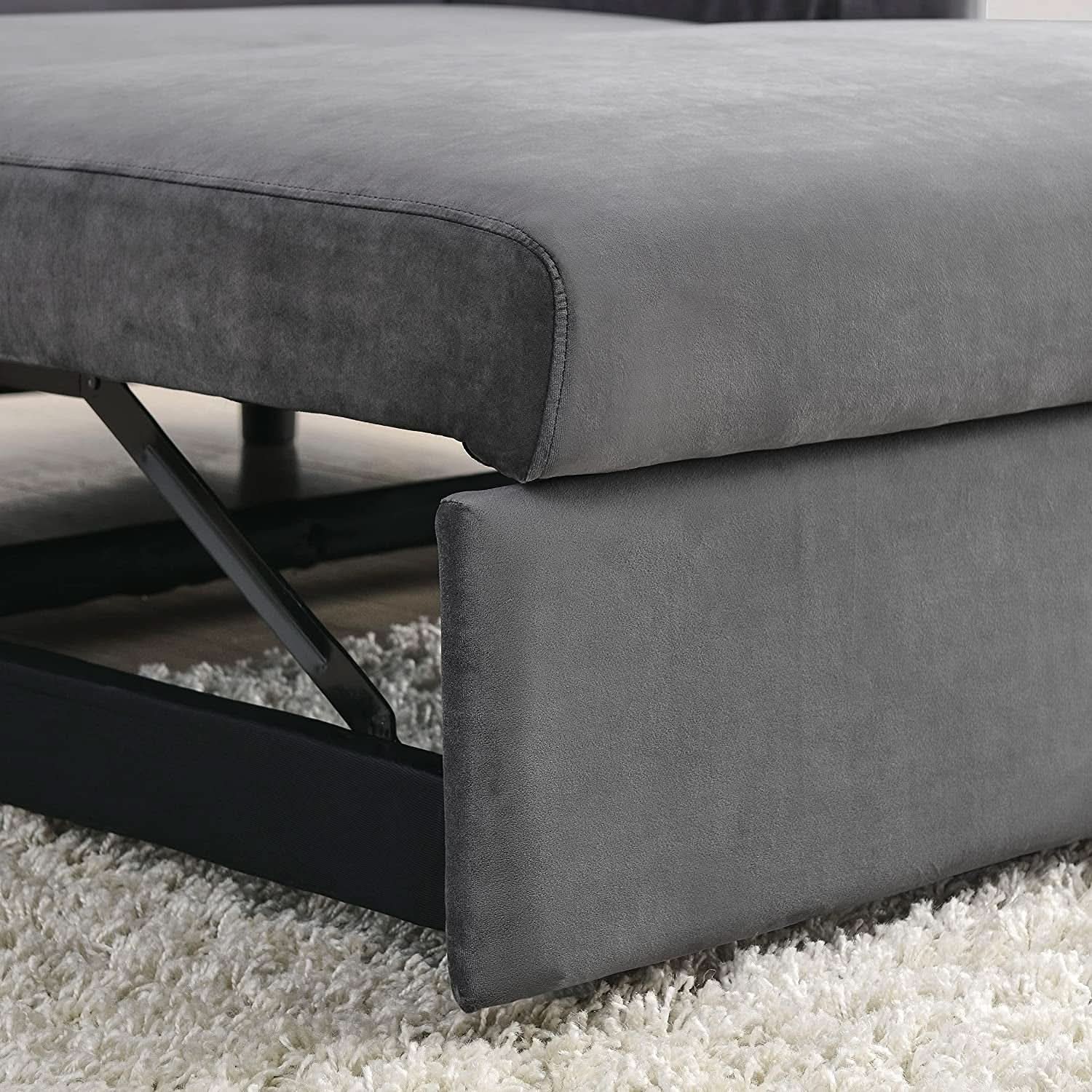 55 Inch Convertible Sofa Bed With Adjustable Backrest