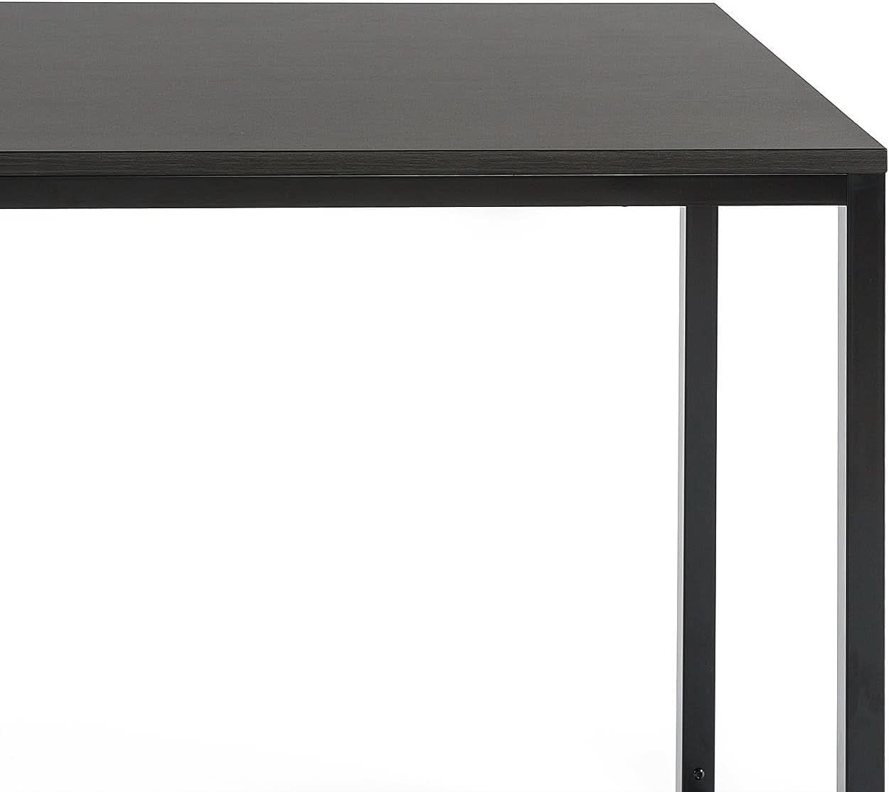 55 Inch Desk With Black Frame Computer Workstation