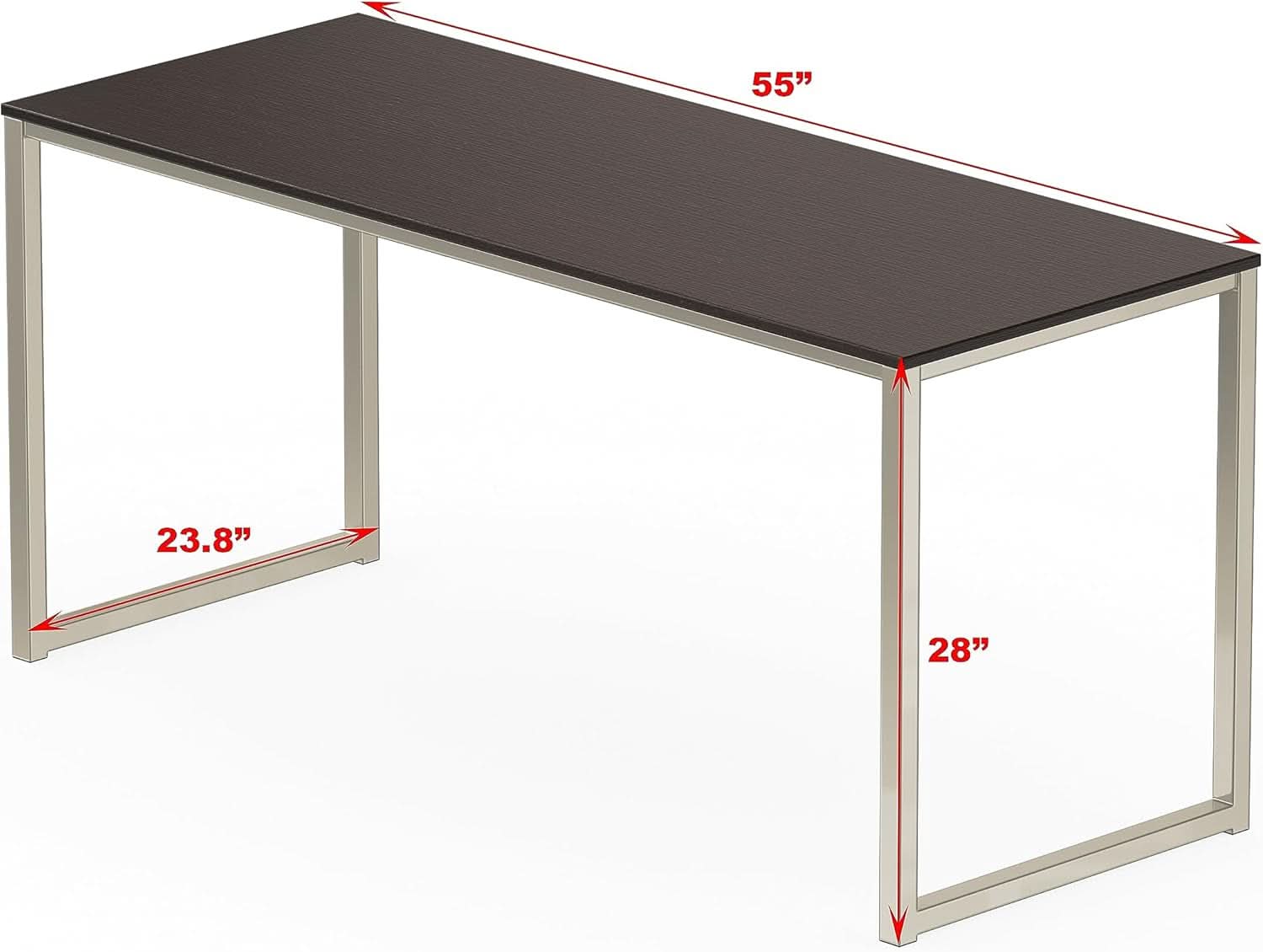 55-Inch Espresso Computer Desk For Office 24-Inch Depth