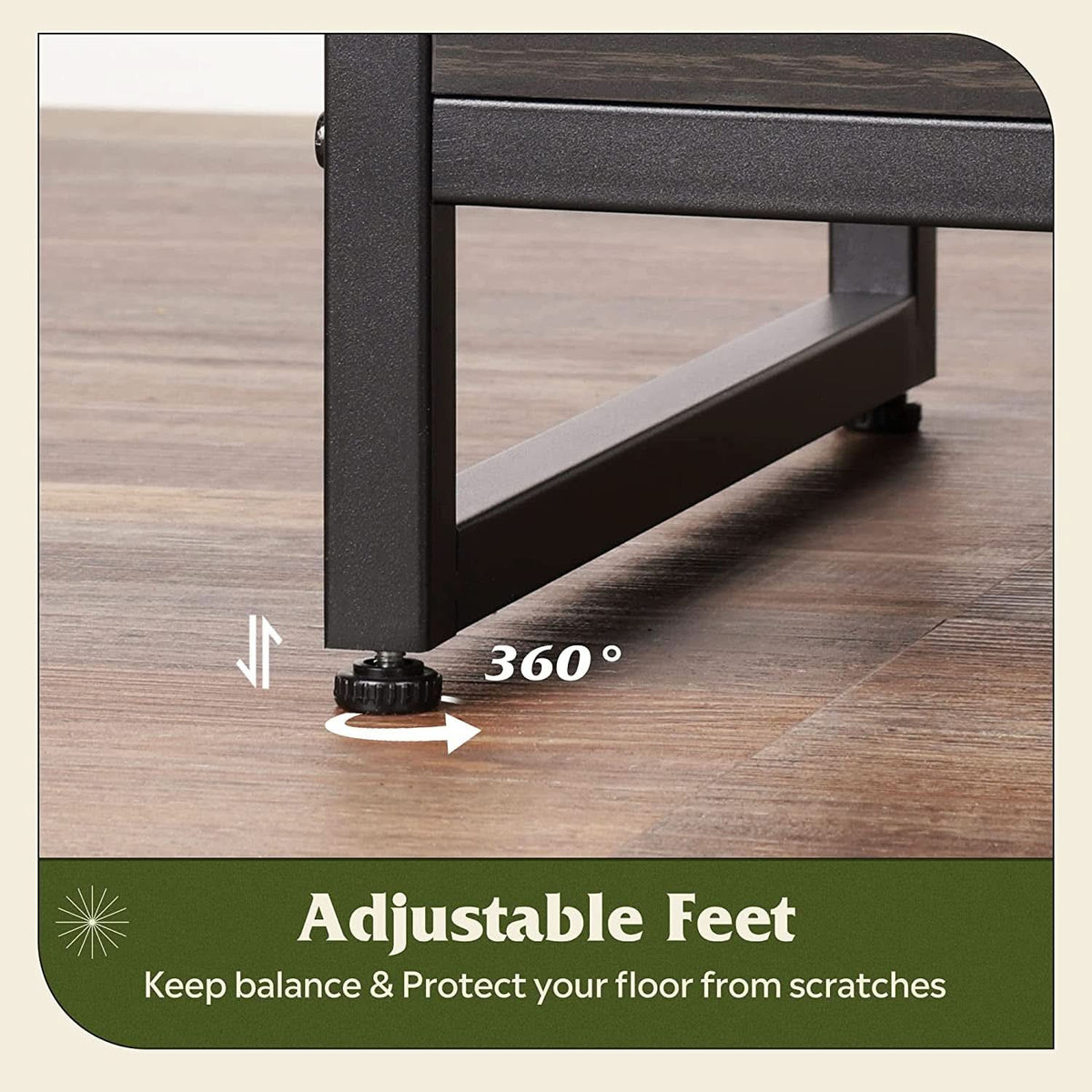 55 Inch TV Stand With Storage Console Industrial Farmhouse