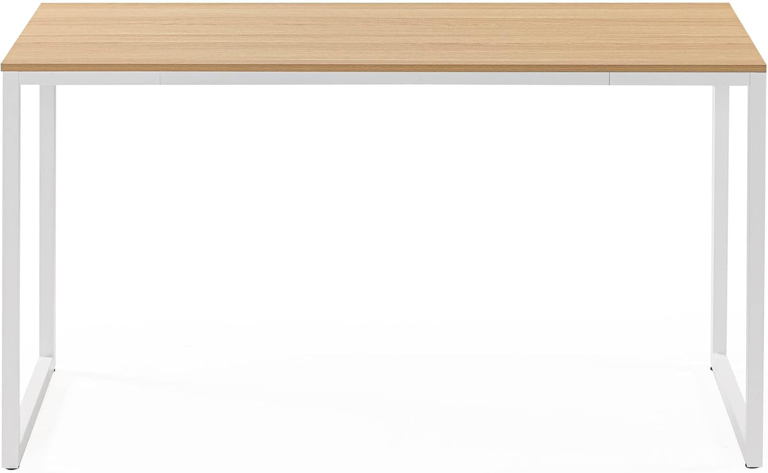 55 Inch White Frame Desk Computer Workstation for Home Office