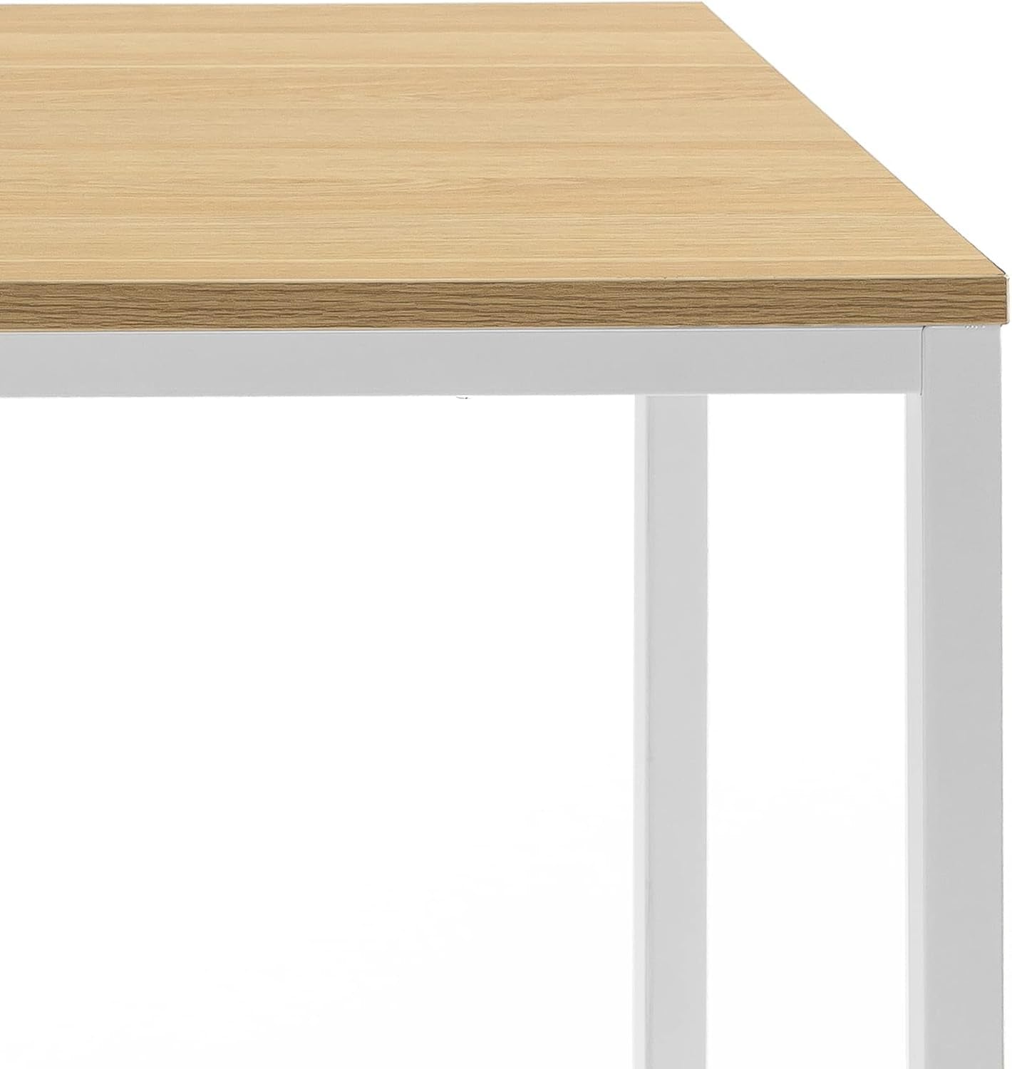 55 Inch White Frame Desk Computer Workstation for Home Office
