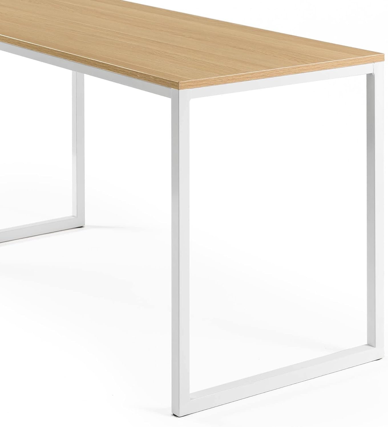 55 Inch White Frame Desk Computer Workstation for Home Office