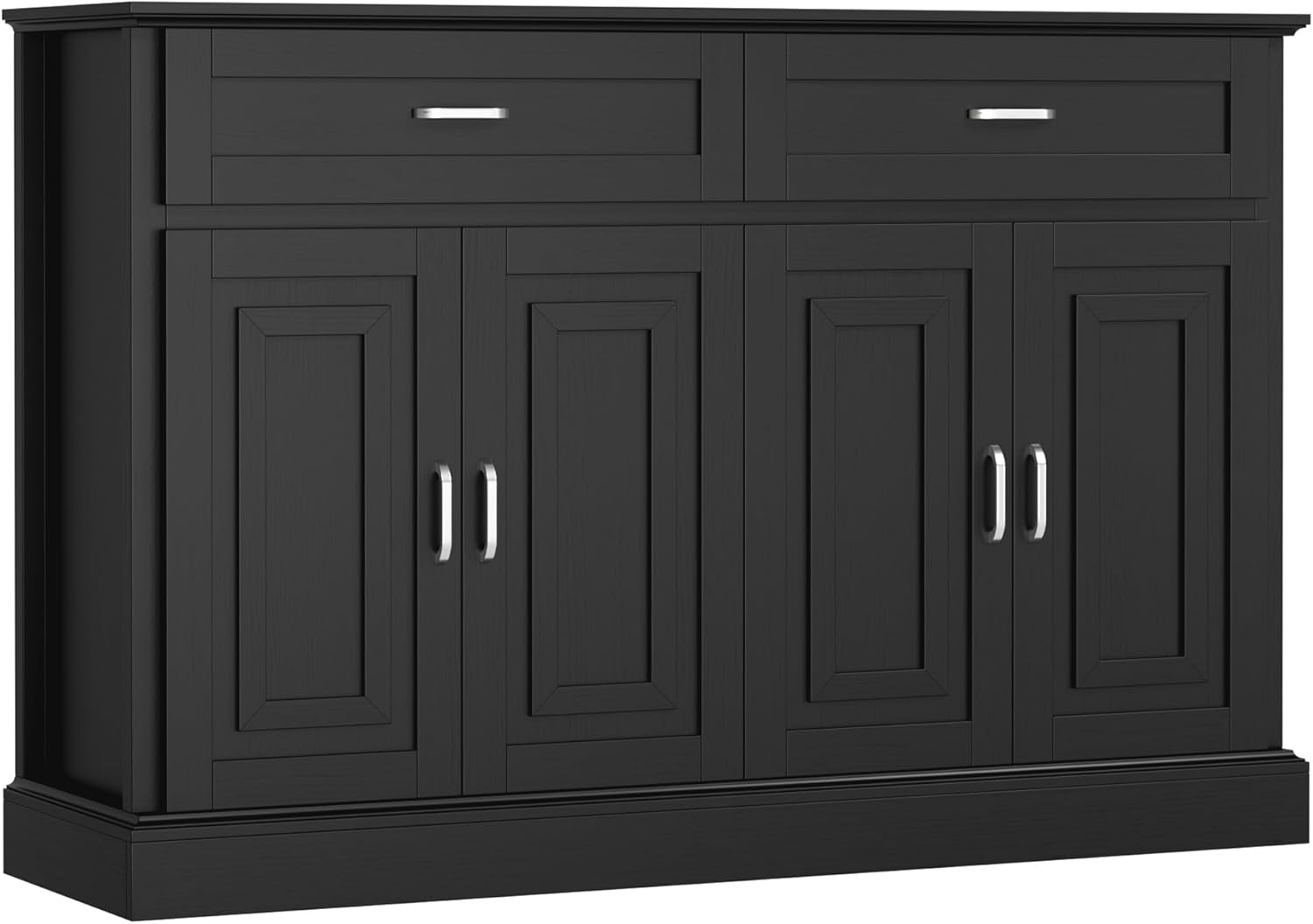 55.1 Inch White Sideboard Buffet Cabinet For Kitchen And Dining