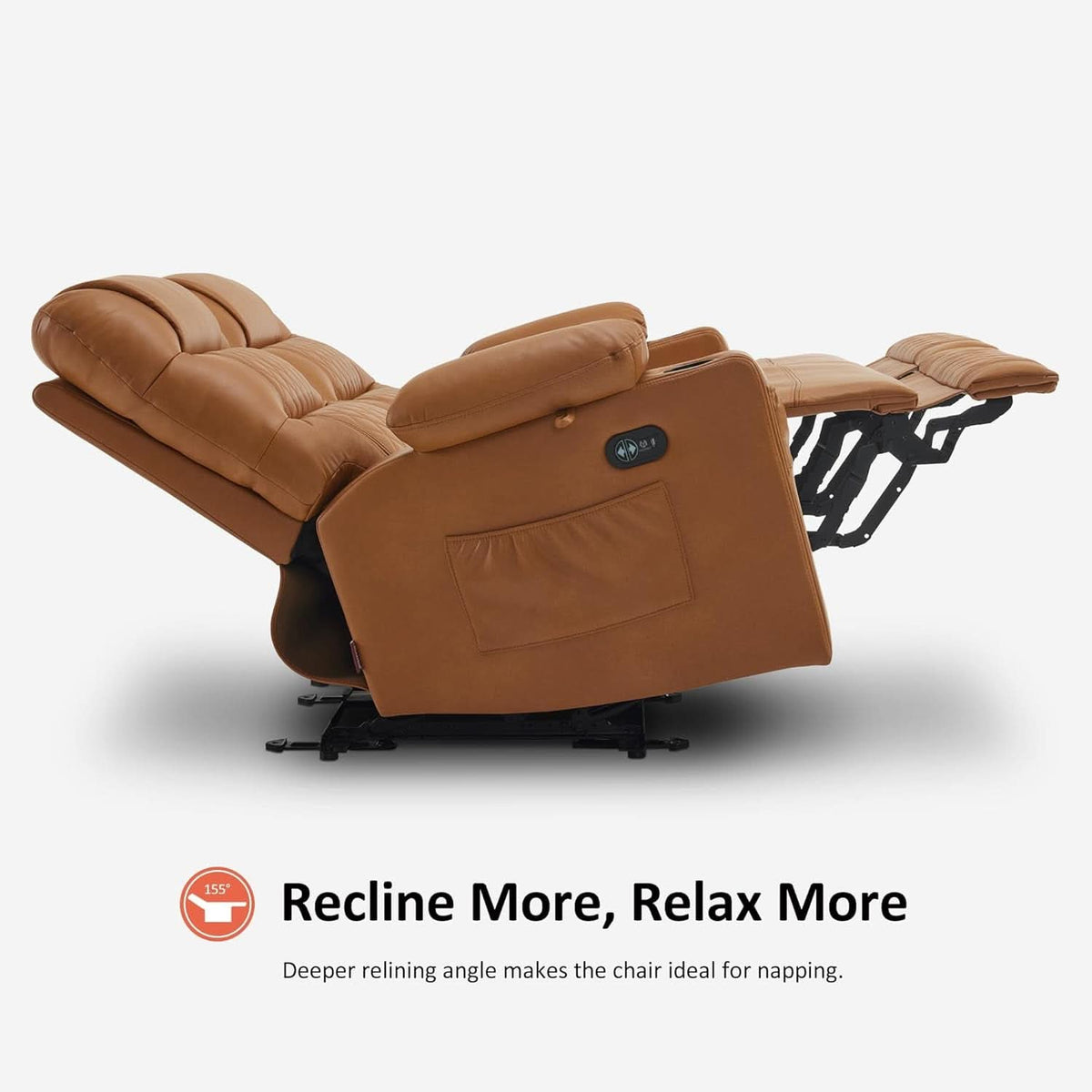 56.3 Inch Power Loveseat Recliner With Heat And Vibration